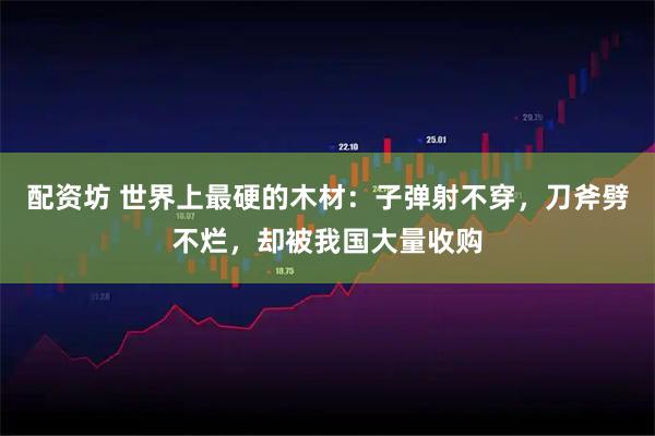 配资坊 世界上最硬的木材：子弹射不穿，刀斧劈不烂，却被我国大量收购